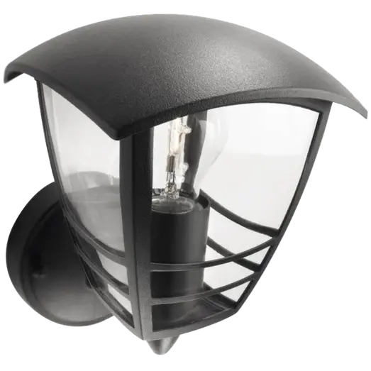 Philips Creek udendørs væglampe med opad lys sort