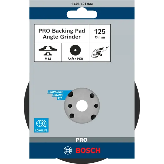 Bosch PRO bagskive, blød, 125 mm, M14, blød