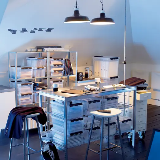 Smartstore Classic plastkasse med låg 40x30 cm.