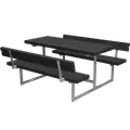 PLUS Basic Junior bord/bænkesæt m/2 ryglæn 118 cm sort