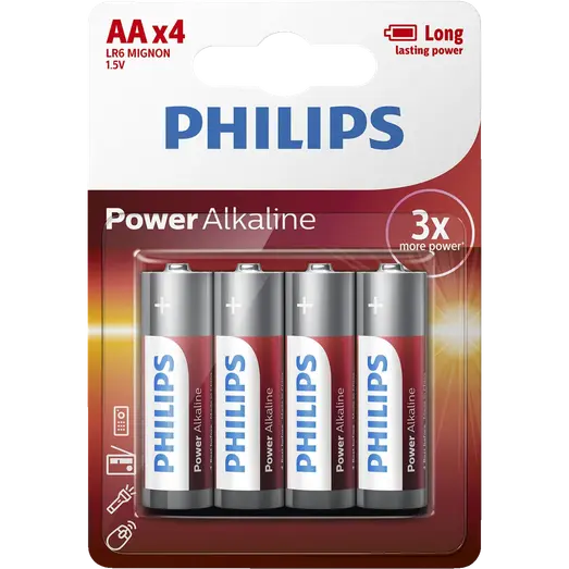 Philips Power alkaline LR6/AA batteri 4 stk.