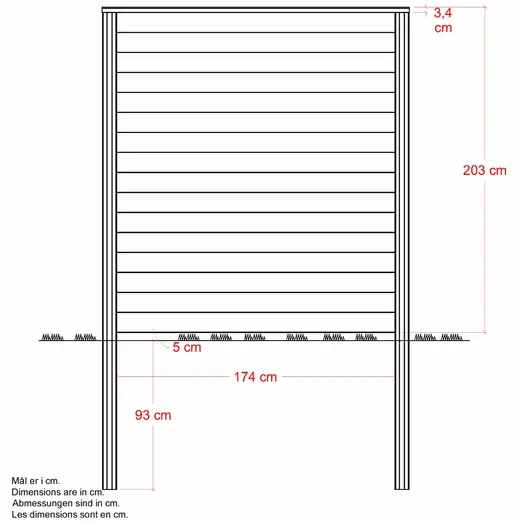 PLUS Klink Profilhegn 174×203 cm