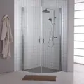 Milobad brusehjørne 5 mm klar 90x195x90 cm