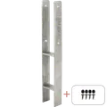Plus H-stolpefod 60 cm 9x9 cm stolper til nedstøbning m/skruer