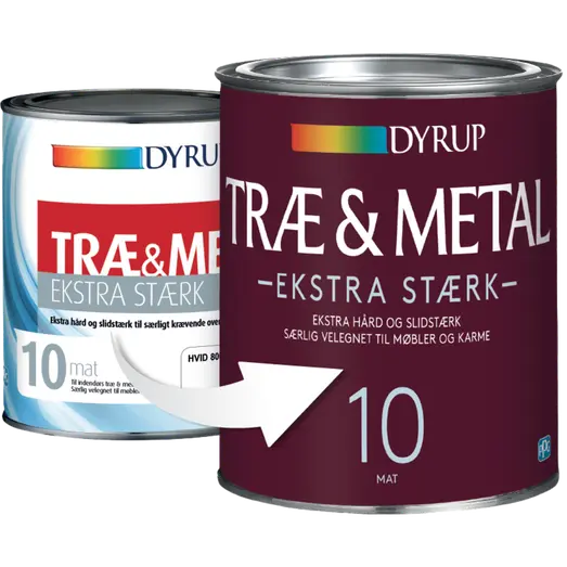 Dyrup træ og metalmaling ekstra stærk 10 hvid
