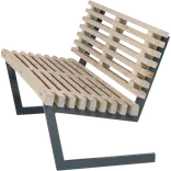 Plus Siesta rustik trallesofa 140 cm