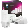 Philips Hue startsæt E27 2-pak m/Hue bridge/smart plug/Dimmer switch