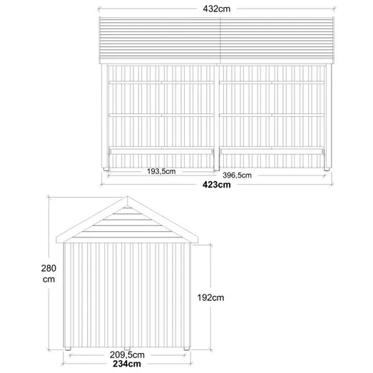 Plus Classic Multi Havehus 10 m² 2 moduler åben