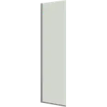 Scanbad brusevæg D 69x197,8cm børstet satin/klart glas