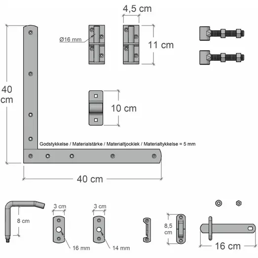 Plus Tokyo Enkeltlåge inkl. beslag  100x140 cm