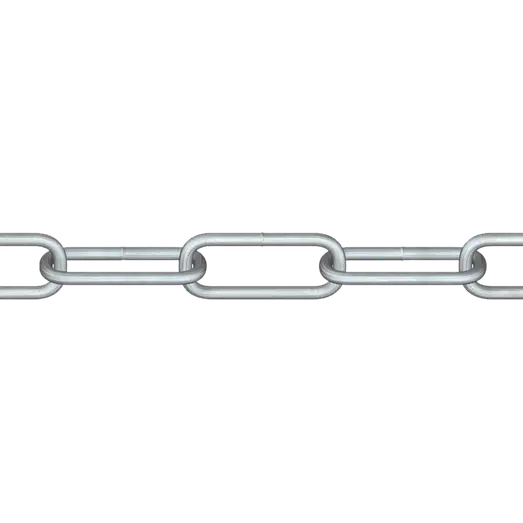Roliba langleddet kæde varmforzinket 6 mm x 3 m