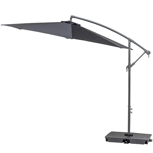 Barcelona hængeparasol Ø3 m m/fod sort