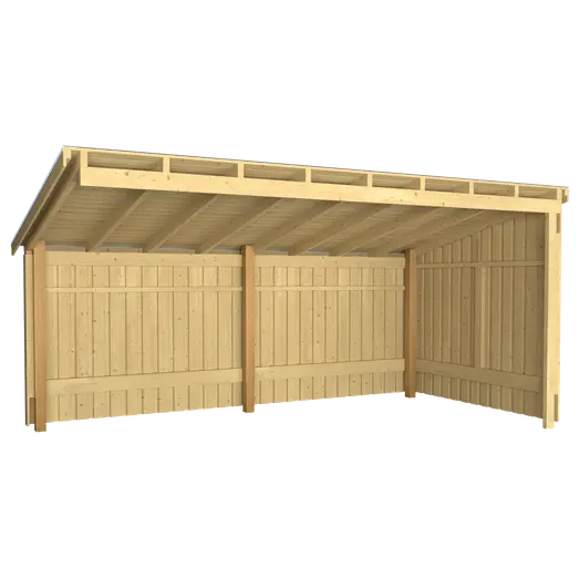 Plus Nordic Multi havehus vægmodel 9,5 m² med åben front