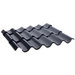 Lindab Topline 40 tagplade m/facon 0,5 mm sort