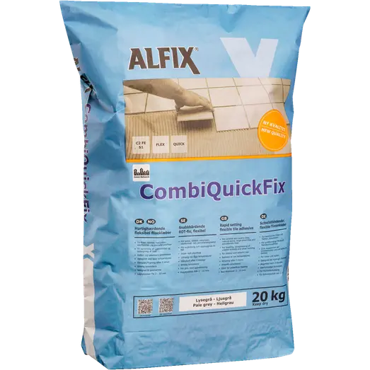 Alfix CombiQuickFix hurtighærdende fliseklæber 20 kg grå