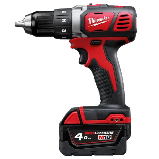 Milwaukee M18 BDD-403C 18V bore-/skruemaskine 3x4.0 Ah batteri og lader