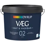 Dyrup Væg Mat & Vaskbar 02 vægmaling helmat hvid 9 L