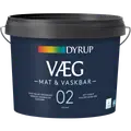 Dyrup Væg Mat & Vaskbar 02 vægmaling helmat hvid 9 L
