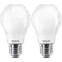 Philips Standard LED pære E27 60W 2 pack