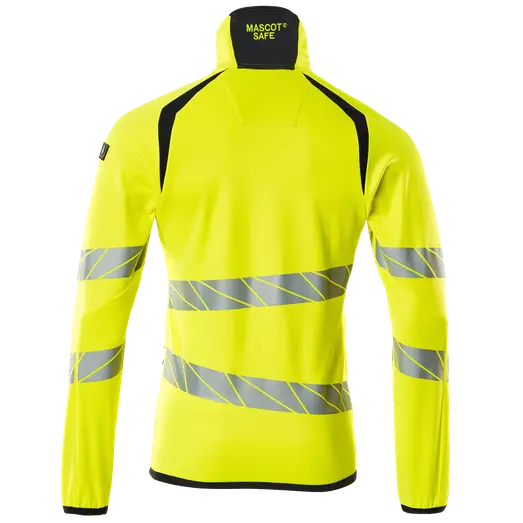 Mascot Accelerate Safe fleecetrøje med lynlås hi-vis gul/mørk marine