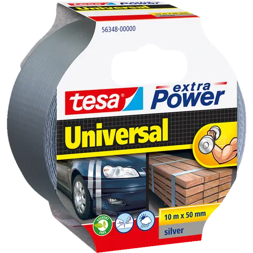 Tesa® extra Power Universal sølv 10 m x 50 mm