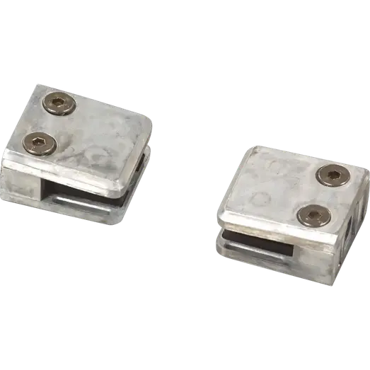 PLUS Hærdet glashegn 90×91 cm røgfarvet gråsort m/galv. beslag