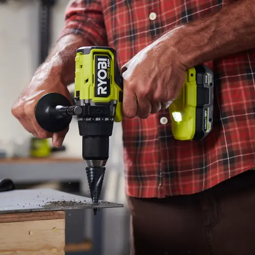 Ryobi RPD18X1-2C52S 18V ONE+ slagbore-/skruemaskine 1x2,0+1x5,0 Ah batteri/lader