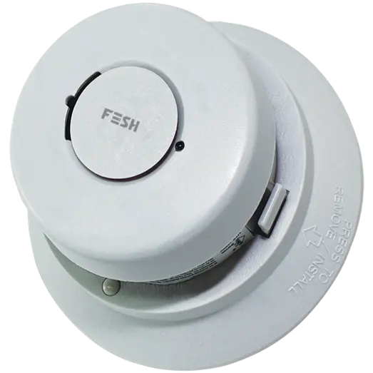 FESH røgalarm - batteri hvid