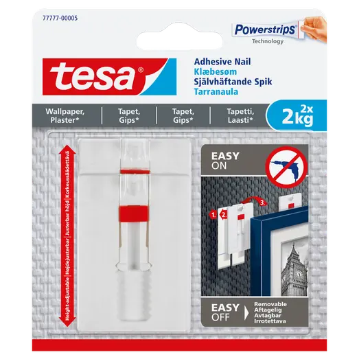 Tesa® justerbart klæbesøm t/ fliser og metal (4 kg) - 2-pk