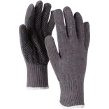 OX-ON 13300 Knitted Comfort grå handske m/sorte dotter