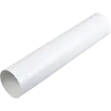 Duka ventilationsrør Ø100 x 1000 mm glatte ender - hvid