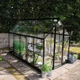 Halls ICON 6 6,1 m² sort m/3 mm hærdet glas og fundament