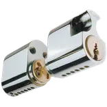 Ruko RD2602 dobbelt oval cylinder sæt, rokoko rustfrit look