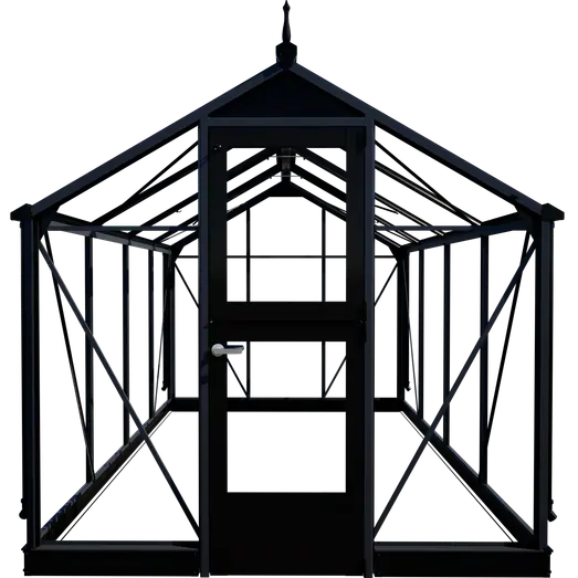 Juliana Compact 6,6 m² - drivhus antracit/sort m/3 mm hærdet glas