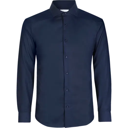 ID Seven Seas Fine Twill modern fit skjorte herre navy