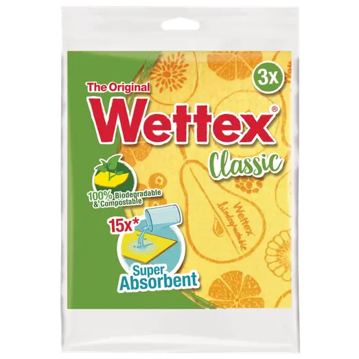 Vileda Wettex svampeklud Classic 100% natural gul