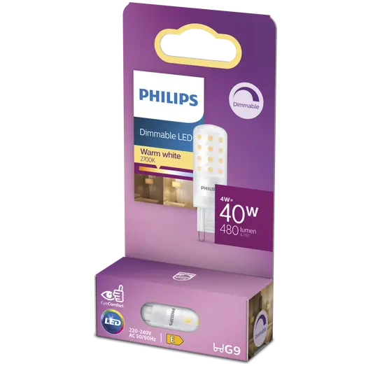 Philips LED stift pære G9 40W 1 pack