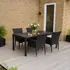 Guldborg havemøbelsæt med bord og 4 stole sort