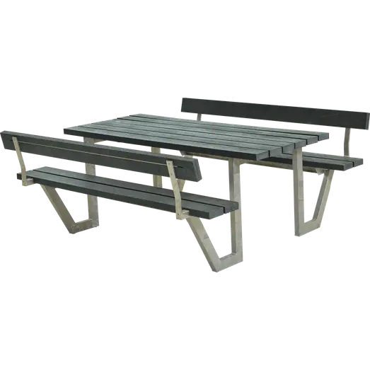Plus Wega Bord/Bænkesæt m/2 ryglæn - 177 cm - Trykimprægneret