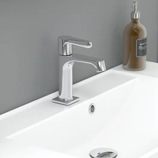 Scanbad overløbsroset t/porcelænsvask 3x3x1,5cm krom