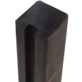 PLUS Krydsskåret Profilstolpe m/1 spor 9×9×268 cm Sort