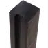 PLUS Krydsskåret Profilstolpe m/1 spor 9×9×268 cm Sort