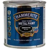 Hammerite glat-effekt metalmaling sort