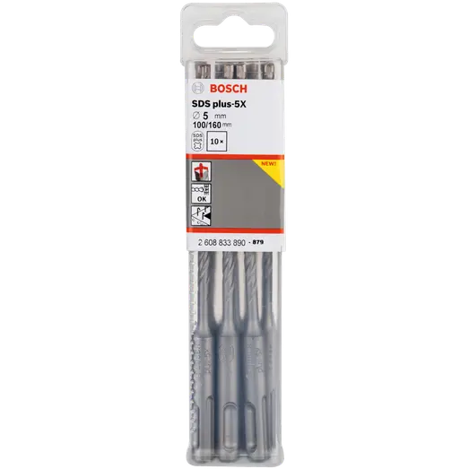 Bosch PRO SDS plus-5X hammerbor, 5x100x160 mm, 10 stk.