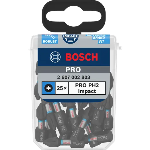 Bosch PRO Phillips slagbor, PH2, 25 mm, 25 stk.