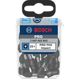 Bosch PRO Phillips slagbor, PH2, 25 mm, 25 stk.