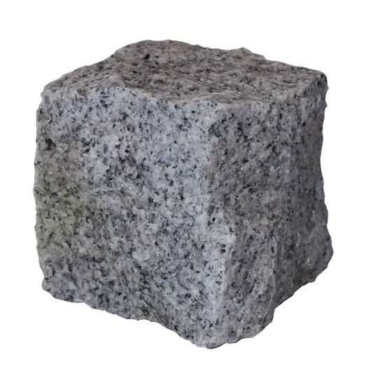 Granit chaussésten 9x9x8 cm grå