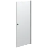 Scanbad brusedør satin/klart glas 200 x 80 cm