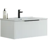 Scanbad NOW vaskeskab m/én skuffe 33,8x45,5 mat hvid glat front