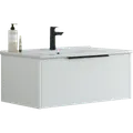 Scanbad NOW vaskeskab m/én skuffe 33,8x45,5 mat hvid glat front